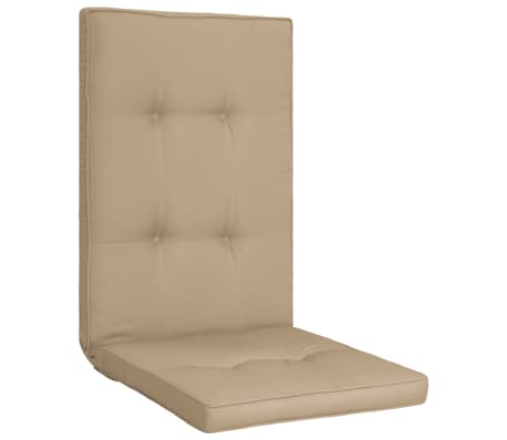 vidaXL Cojines para sillas de jardín 2 unidades beige 120x50x5 cm