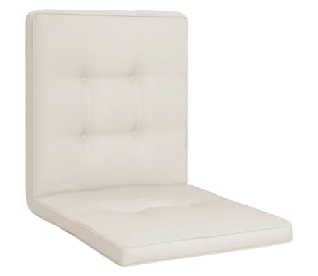 vidaXL Sodo kėdės pagalvėlės, 2vnt., kreminės spalvos, 100x50x5cm