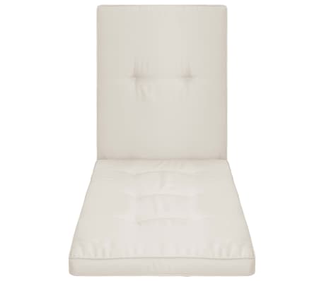 vidaXL Saulės gulto čiužinukas, kreminės spalvos, 190x60x5 cm