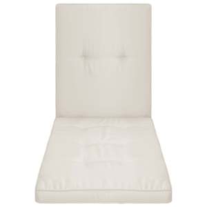 vidaXL Saulės gulto čiužinukas, kreminės spalvos, 190x60x5 cm