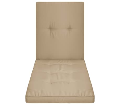 vidaXL Saulės gulto čiužinukas, smėlio spalvos, 190x60x5 cm