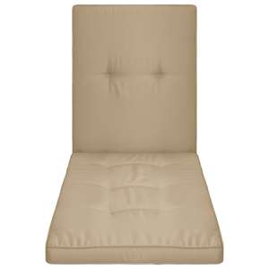 vidaXL Saulės gulto čiužinukas, smėlio spalvos, 190x60x5 cm