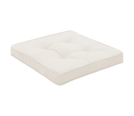 vidaXL Sodo kėdės pagalvėlės, 4vnt., kreminės spalvos, 40x40x5cm