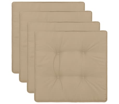 Vidaxl Gartenstuhl Kissen 4 Stk Beige 40 X 40 X 5 Cm Vidaxl De