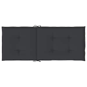 Podušky na židli vysoké opěradlo 2 ks černé 120x50x3 cm textil - obrázek 7