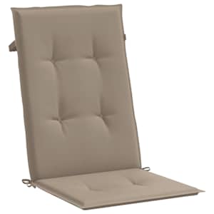 Podušky na židli vysoké opěradlo 2 ks taupe 120x50x3 cm textil - obrázek 5