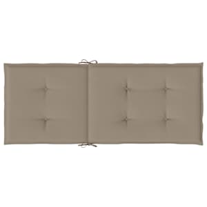 Podušky na židli vysoké opěradlo 2 ks taupe 120x50x3 cm textil - obrázek 7
