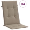 vidaXL k&otilde;rge seljatoega toolipadjad 4 tk pruunikas 120x50x3 cm, kangas