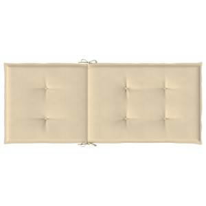 Podušky na židli vysoké opěradlo 4 ks béžové 120x50x3 cm textil - obrázek 7