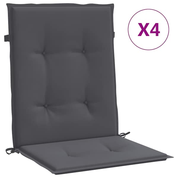vidaXL madala seljatoega toolipadjad 4 tk, antratsiit