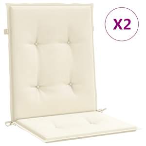 Podušky na židli nízké opěradlo 2 ks krémové 100x50x3 cm oxford - obrázek 2