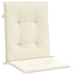 Podušky na židli nízké opěradlo 2 ks krémové 100x50x3 cm oxford - obrázek 5