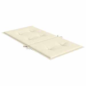 Podušky na židli nízké opěradlo 2 ks krémové 100x50x3 cm oxford - obrázek 6