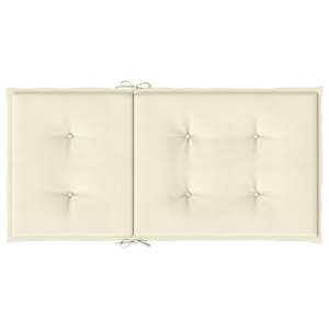 Podušky na židli nízké opěradlo 2 ks krémové 100x50x3 cm oxford - obrázek 7