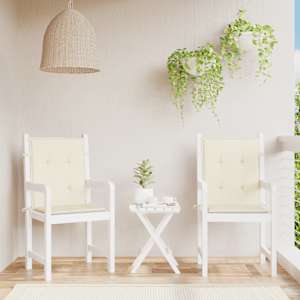 Blazine za vrtne stole 2 kosa krem 100x50x3 cm oxford tkanina