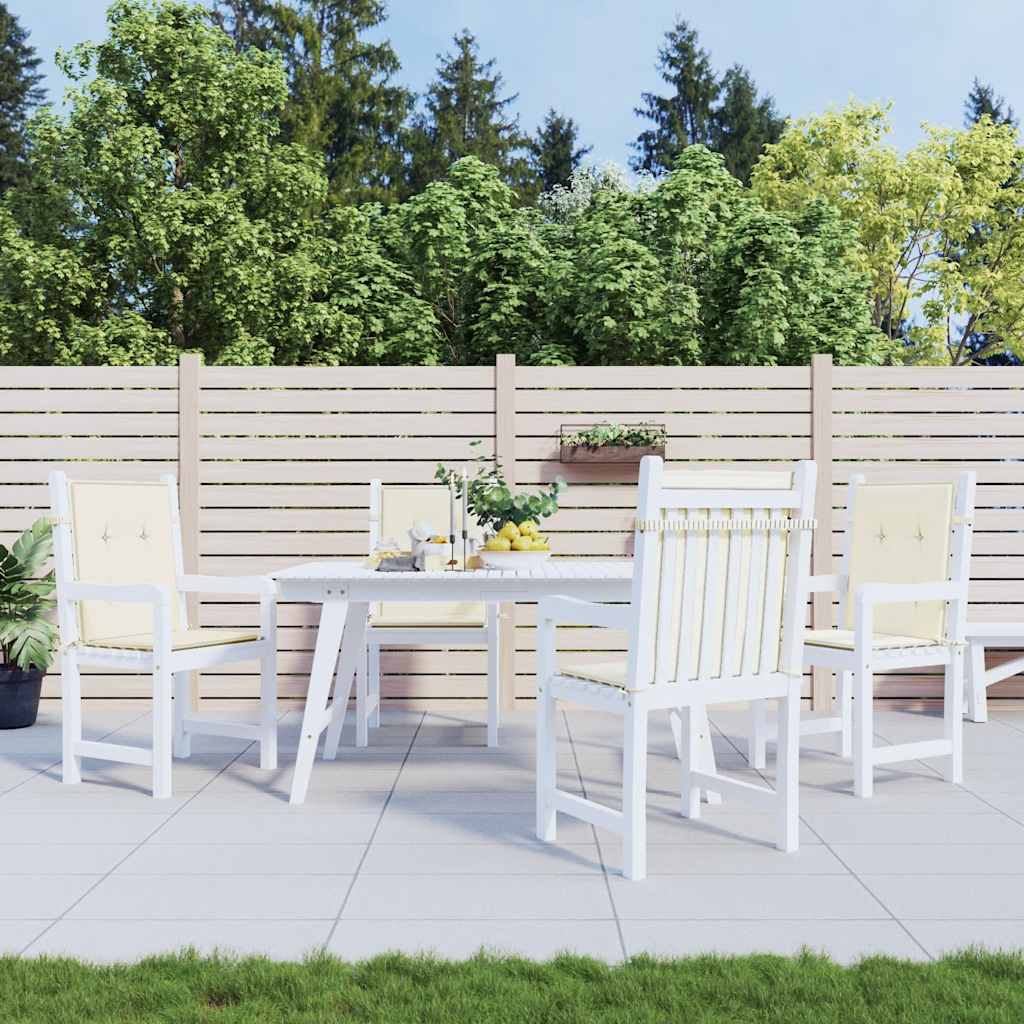 vidaXL Gartenstuhlauflagen für Niedriglehner 4 Stk. Creme 100x50x2 cm