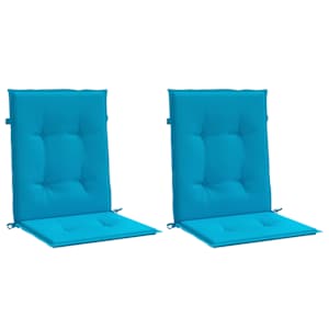 Podušky na židli nízké opěradlo 2 ks modré 100x50x3 cm oxford - obrázek 3