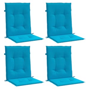 Podušky na židli nízké opěradlo 4 ks modré 100x50x3 cm oxford - obrázek 3