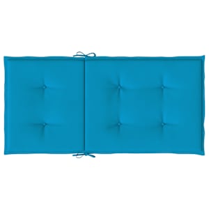 Podušky na židli nízké opěradlo 4 ks modré 100x50x3 cm oxford - obrázek 6