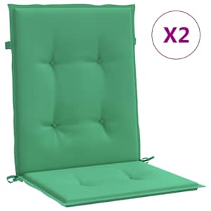 Podušky na židli nízké opěradlo 2 ks zelené 100x50x3 cm oxford - obrázek 2