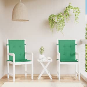 Podušky na židli nízké opěradlo 2 ks zelené 100x50x3 cm oxford - obrázek 1