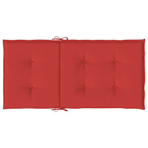 Podušky na židli nízké opěradlo 2 ks červené 100x50x3 cm oxford - obrázek 7