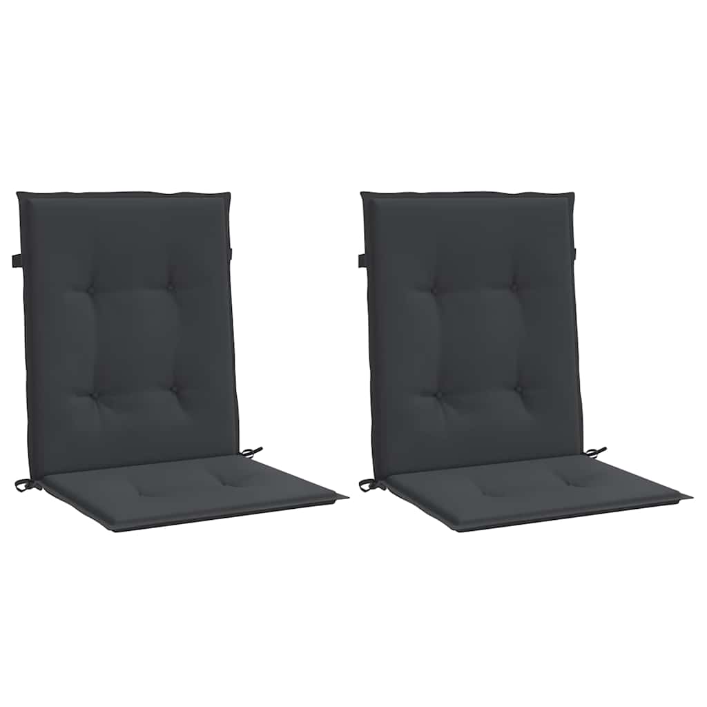 vidaXL Tuinstoelkussens lage rug 2 st 100x50x3 cm oxford stof zwart, foto 4