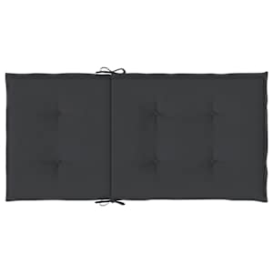 Podušky na židli nízké opěradlo 2 ks černé 100x50x3 cm oxford - obrázek 7