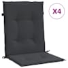 vidaXL Aia tooli padjad 4 tk Must 100 x 50 x 3 cm