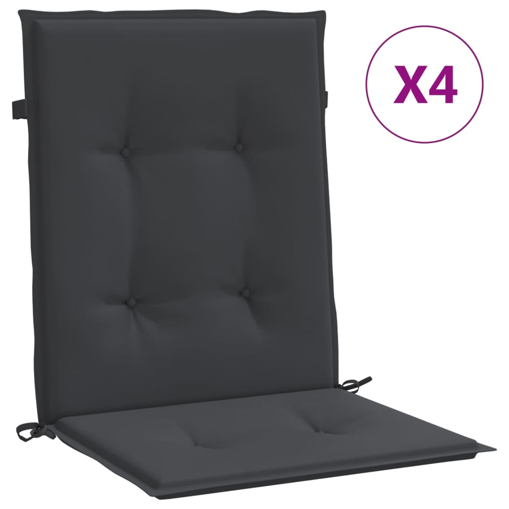 

vidaXL Garden Chair Cushions 4 pcs Black 39.4"x19.7"x1.2"