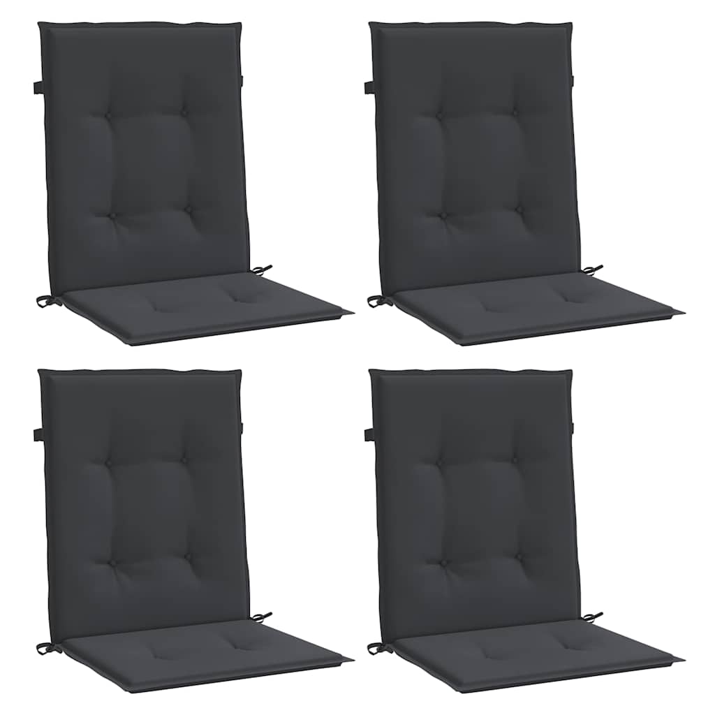 vidaXL Tuinstoelkussens lage rug 4 st 100x50x3 cm oxford stof zwart, foto 4