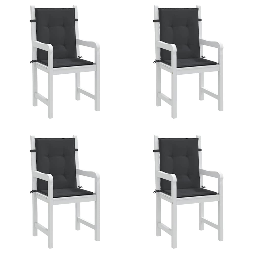 vidaXL Tuinstoelkussens lage rug 4 st 100x50x3 cm oxford stof zwart, foto 2