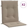 vidaXL Aia tooli padjad 2 tk Pruunikashall 100 x 50 x 3 cm
