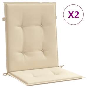 Podušky na židli nízké opěradlo 2 ks béžové 100x50x3 cm oxford - obrázek 2