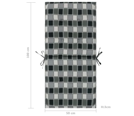 Olcsó vidaXL 4 db többszínű nyomtatott kerti székpárna 100 x 4 db többszínű nyomtatott kerti székpárna 100 x 50 x 3 cm