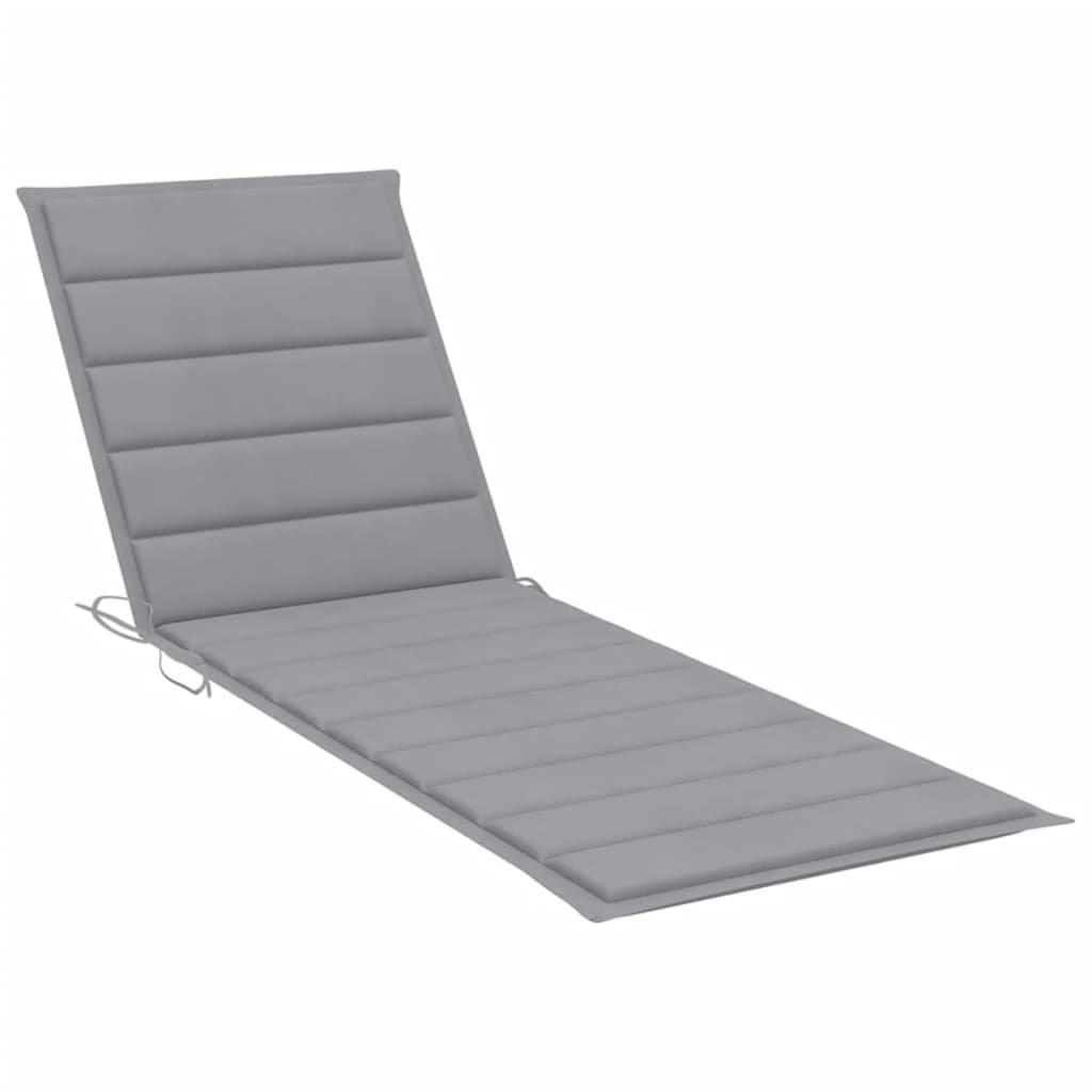 vidaXL Sunlounger Cushion Grey 74.8"x23.6"x1.6"