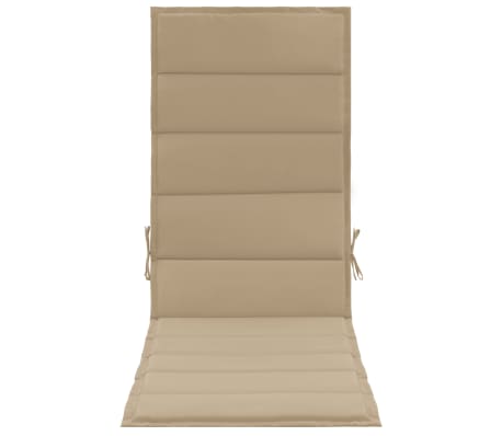 vidaXL Saulės gulto čiužinukas, smėlio spalvos, 190x60x4 cm