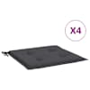 vidaXL aiatooli istmepadjad 4 tk, antratsiit, 40x40x3 cm, kangas