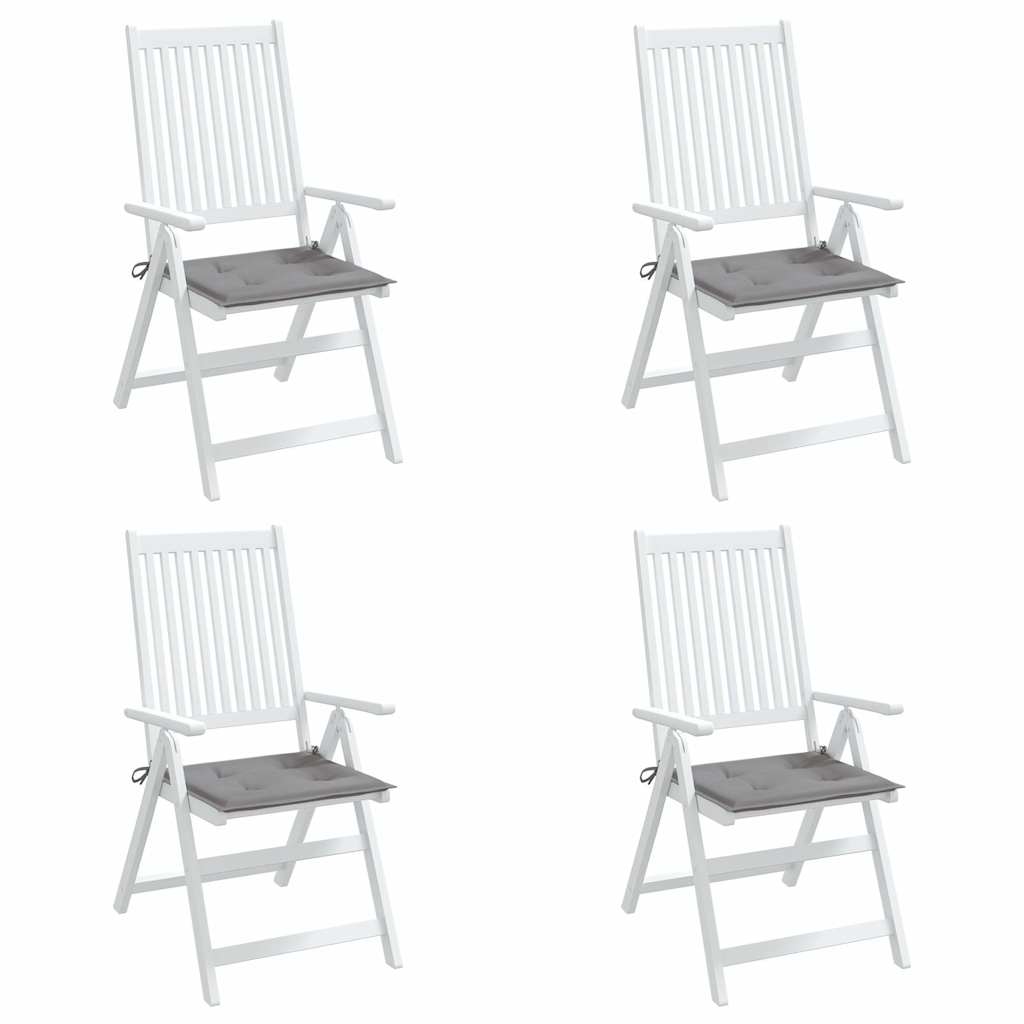 vidaXL Tuinstoelkussens 4 st 40x40x3 cm oxford stof grijs, foto 2