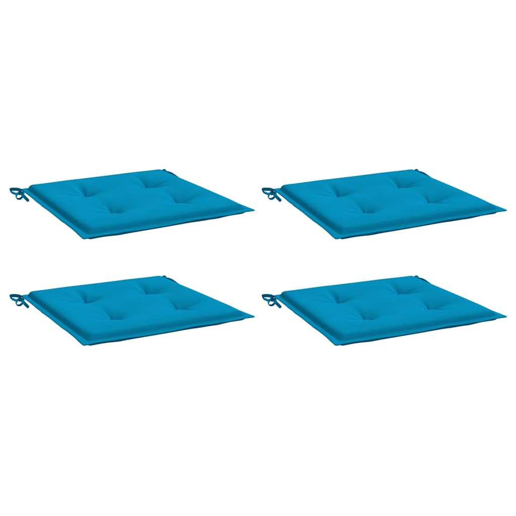 

vidaXL Tuinstoelkussens 4 st 40x40x3 cm blauw