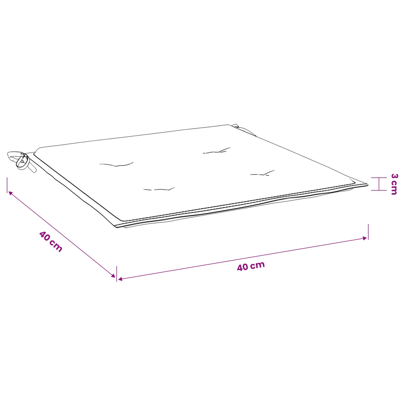 Blazine za vrtne stole 4 kosi zelene 40x40x3 cm oxford tkanina - slika 9