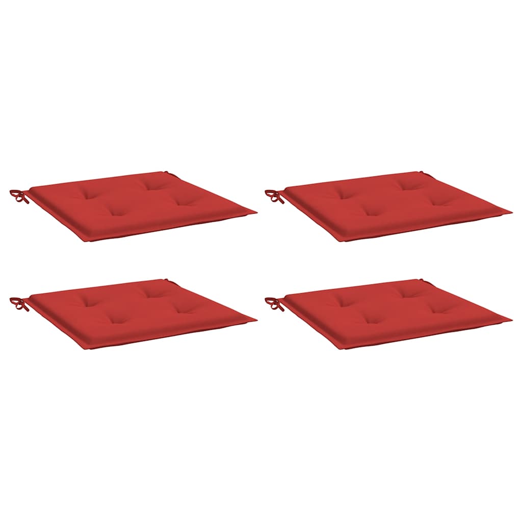 

vidaXL Tuinstoelkussens 4 st 40x40x3 cm rood