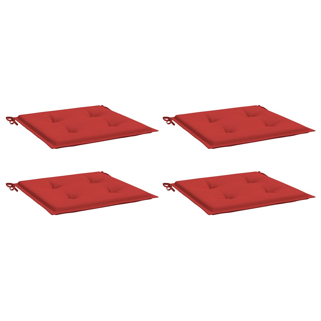 vidaXL Tuinstoelkussens 4 st 40x40x3 cm oxford stof rood, foto 4