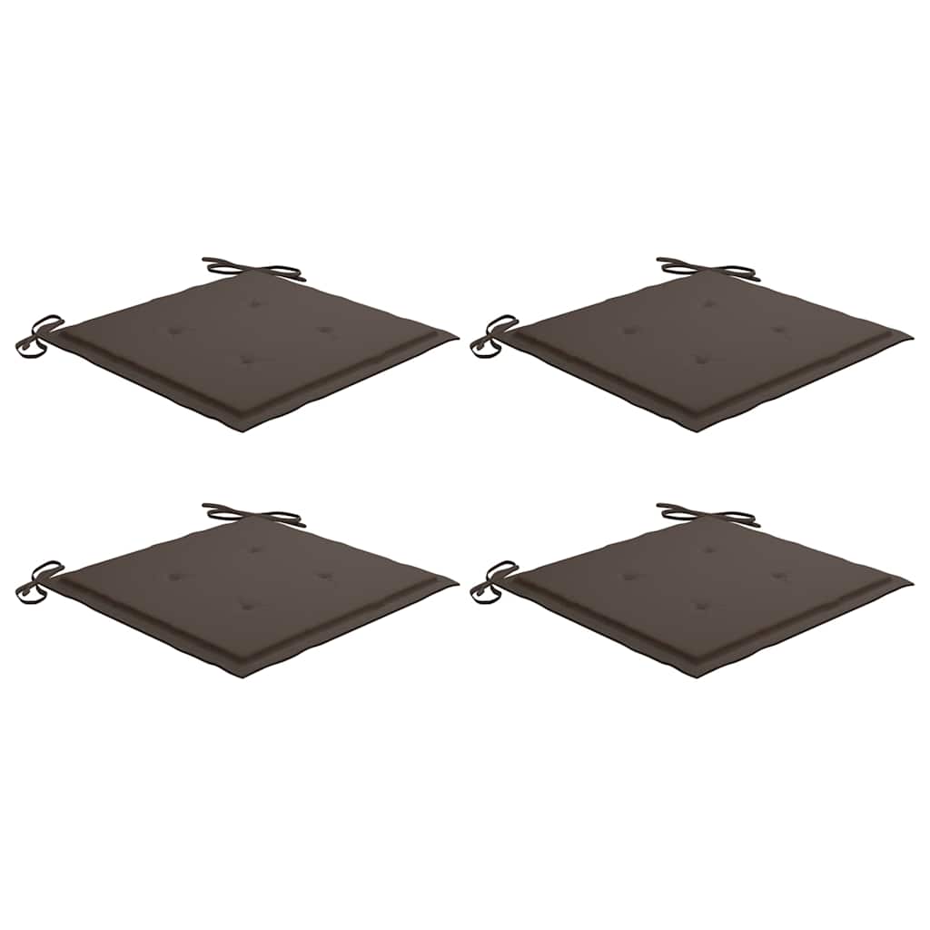 vidaXL Tuinstoelkussens 4 st 40x40x3 cm oxford stof taupe, foto 2