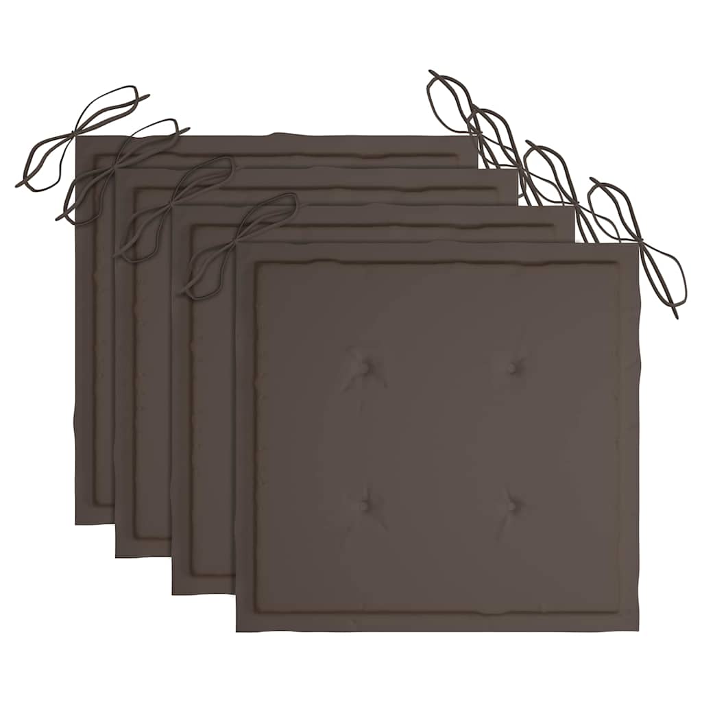 vidaXL Tuinstoelkussens 4 st 40x40x3 cm oxford stof taupe, foto 3