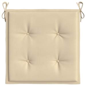 Podušky na zahradní židli 4 ks béžové 40x40x3 cm látka oxford - obrázek 6