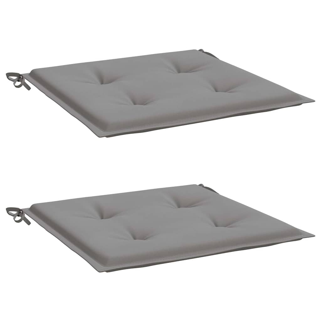 vidaXL Tuinstoelkussens 2 st 50x50x3 cm stof grijs, foto 4