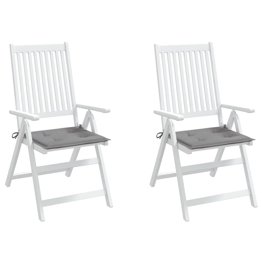 vidaXL Tuinstoelkussens 2 st 50x50x3 cm stof grijs, foto 2