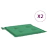 vidaXL aiatooli istmepadjad 2 tk, roheline, 50 x 50 x 3 cm, kangas