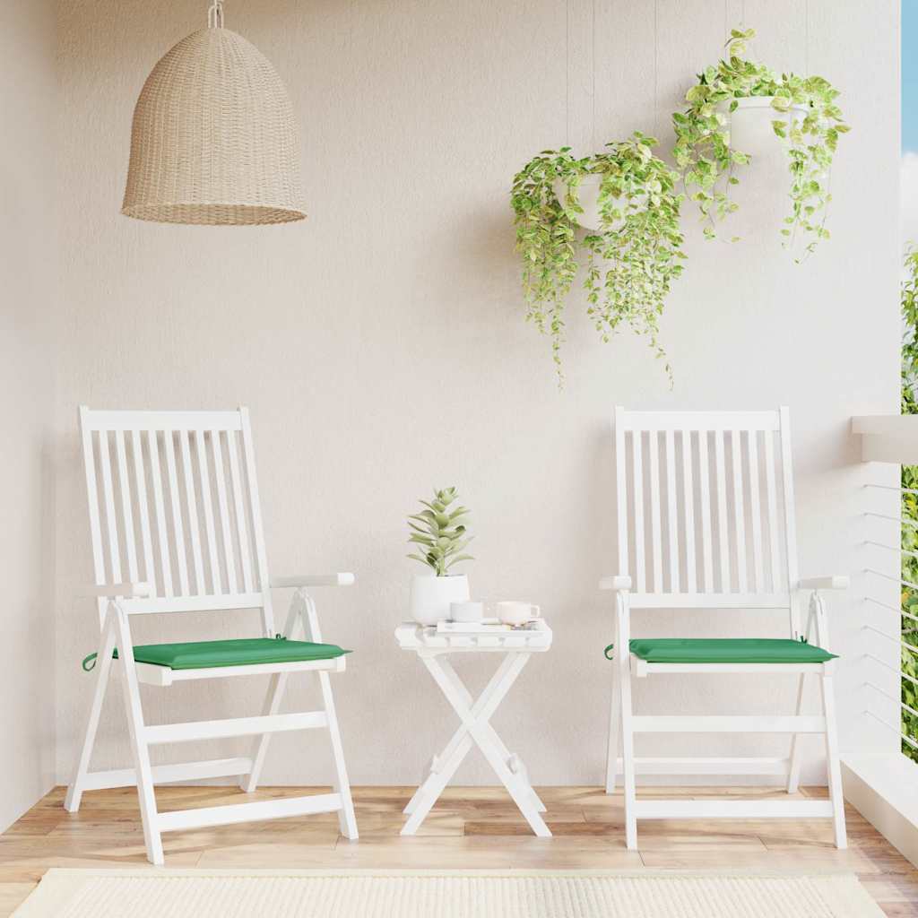 vidaXL Tuinstoelkussens 2 st 50x50x3 cm oxford stof groen